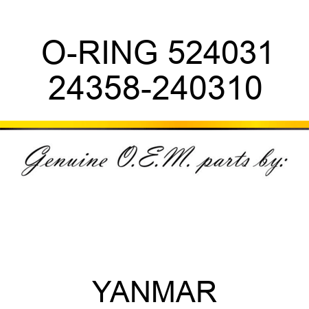 O-RING, 524031 24358-240310