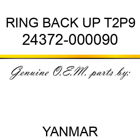 RING, BACK UP T2P9 24372-000090