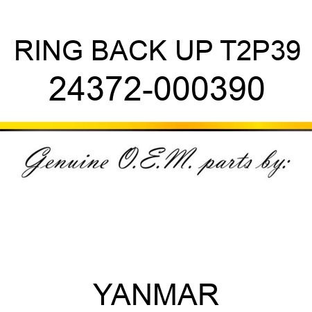 RING, BACK UP T2P39 24372-000390