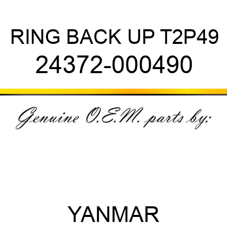 RING, BACK UP T2P49 24372-000490