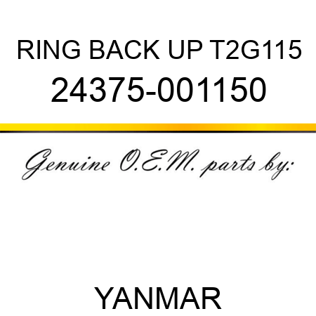 RING, BACK UP T2G115 24375-001150