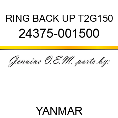 RING, BACK UP T2G150 24375-001500