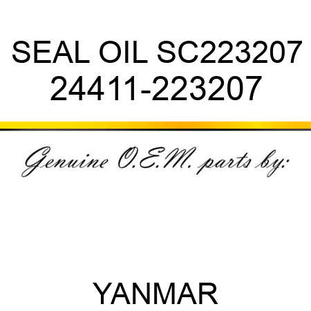 SEAL, OIL SC223207 24411-223207