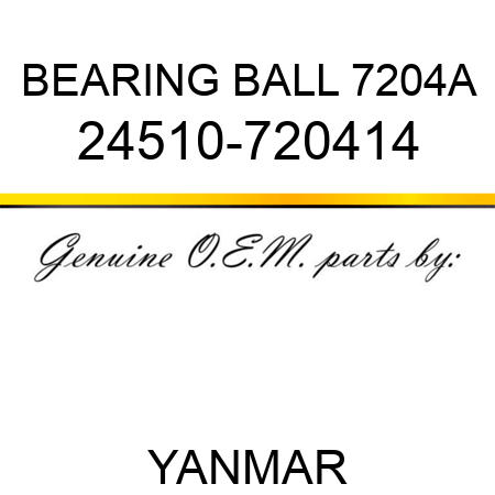 BEARING, BALL 7204A 24510-720414
