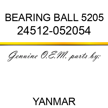 BEARING, BALL 5205 24512-052054
