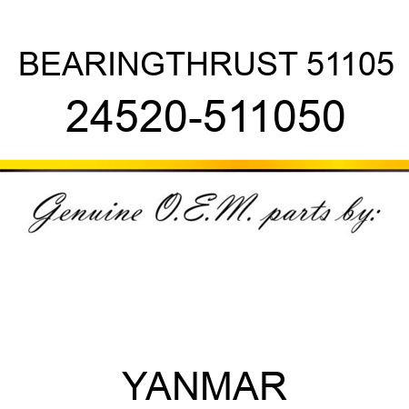 BEARING,THRUST 51105 24520-511050