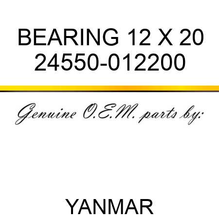 BEARING, 12 X 20 24550-012200