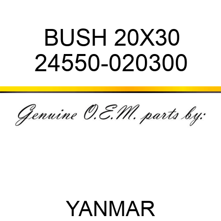 BUSH, 20X30 24550-020300