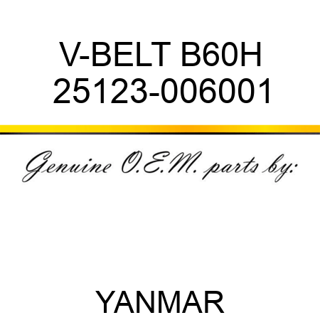 V-BELT, B60H 25123-006001