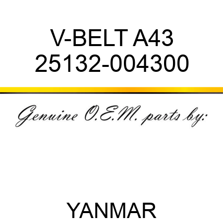 V-BELT, A43 25132-004300