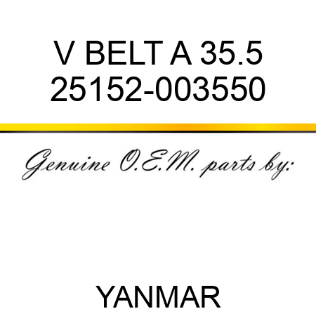 V BELT, A 35.5 25152-003550