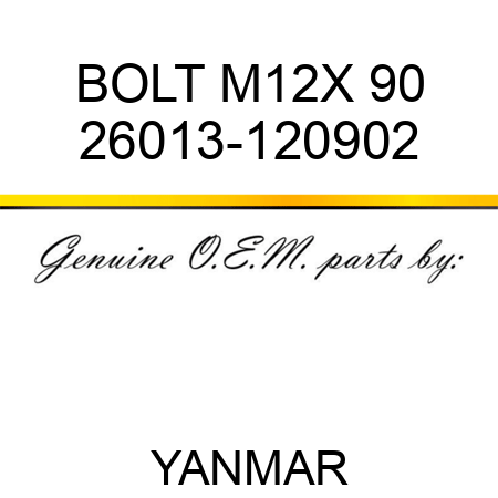 BOLT, M12X 90 26013-120902