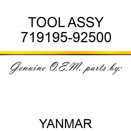 TOOL ASSY 719195-92500