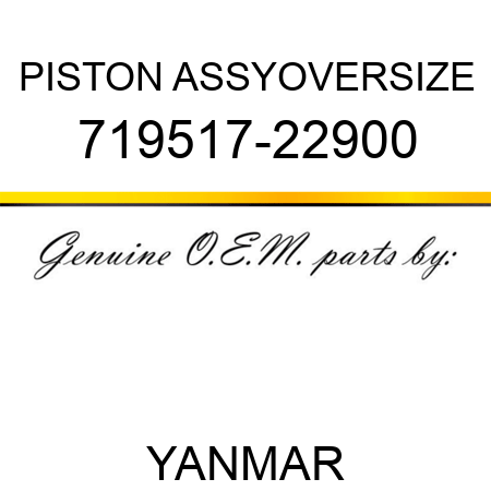 PISTON ASSY,OVERSIZE 719517-22900