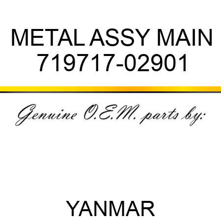 METAL ASSY, MAIN 719717-02901