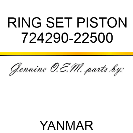 RING SET, PISTON 724290-22500