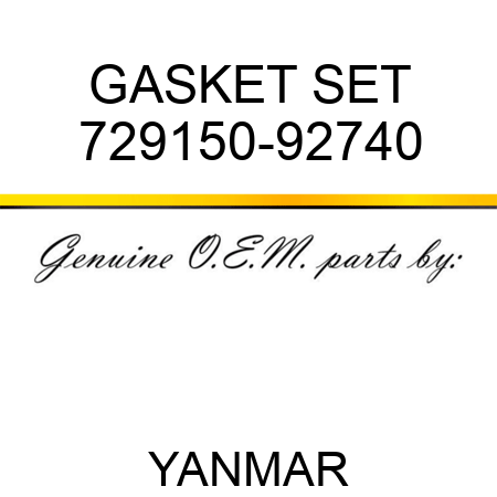 GASKET SET 729150-92740