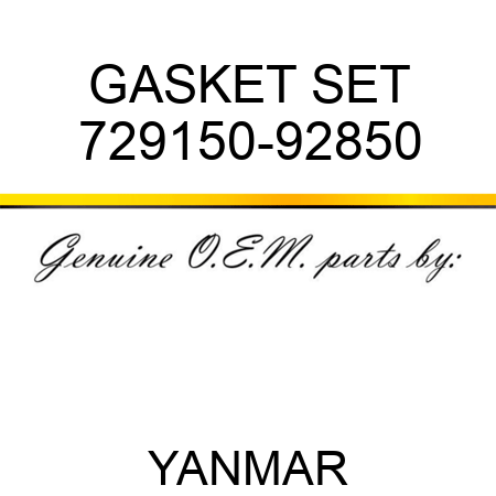 GASKET SET 729150-92850
