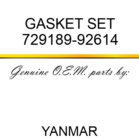 GASKET SET 729189-92614