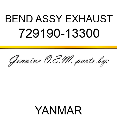 BEND ASSY, EXHAUST 729190-13300