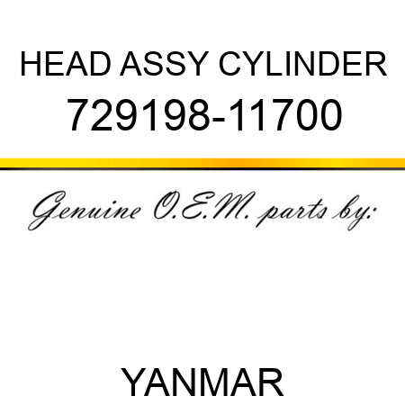 HEAD ASSY, CYLINDER 729198-11700