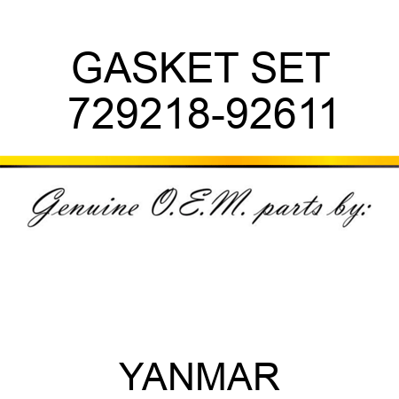 GASKET SET 729218-92611