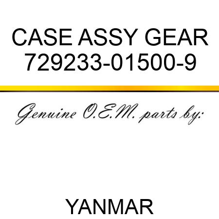 CASE ASSY, GEAR 729233-01500-9