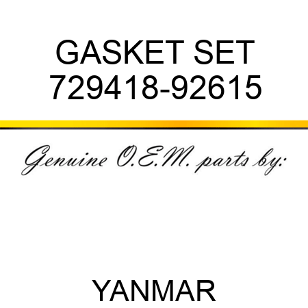 GASKET SET 729418-92615