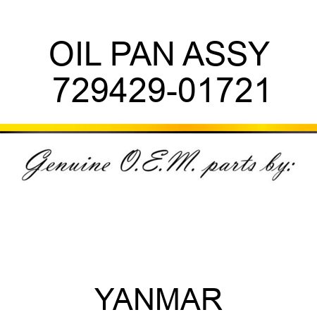 OIL PAN ASSY 729429-01721