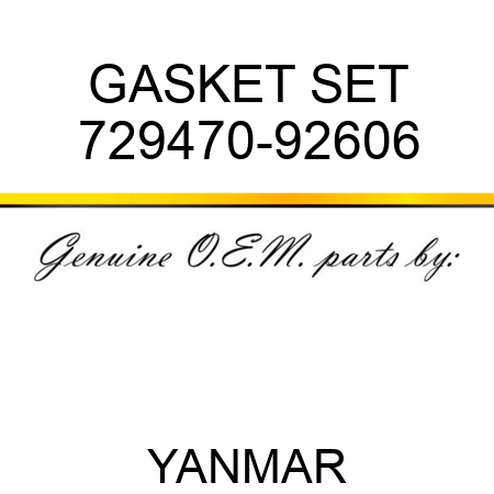 GASKET SET 729470-92606