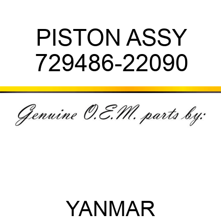 PISTON ASSY 729486-22090