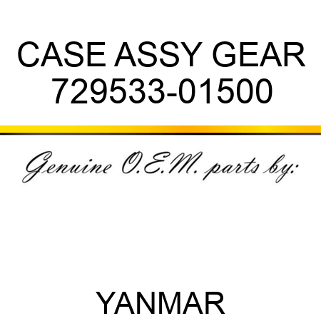 CASE ASSY, GEAR 729533-01500