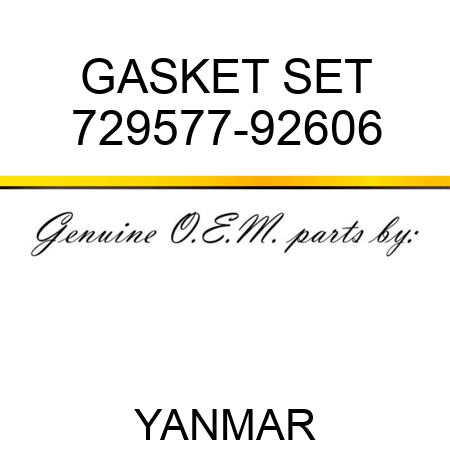 GASKET SET 729577-92606