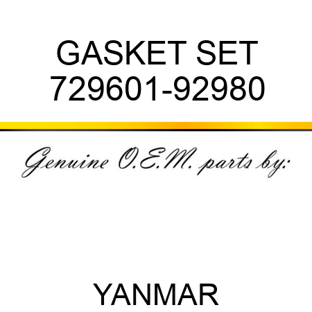 GASKET SET 729601-92980