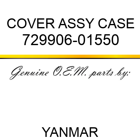 COVER ASSY, CASE 729906-01550
