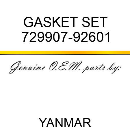 GASKET SET 729907-92601