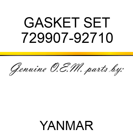GASKET SET 729907-92710