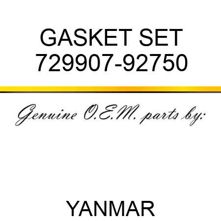 GASKET SET 729907-92750