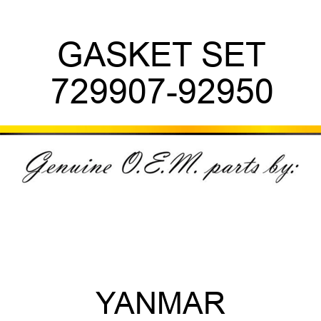 GASKET SET 729907-92950