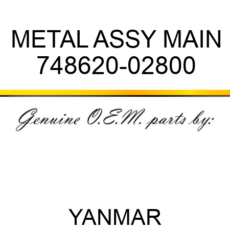 METAL ASSY, MAIN 748620-02800