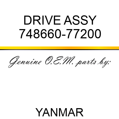 DRIVE ASSY 748660-77200