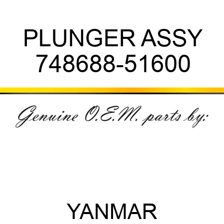 PLUNGER ASSY 748688-51600