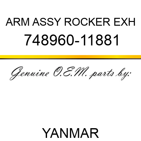 ARM ASSY, ROCKER EXH 748960-11881