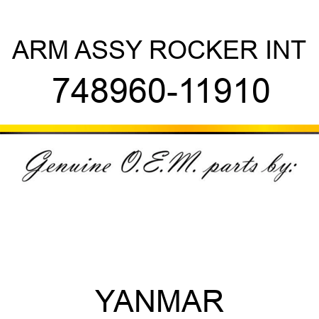 ARM ASSY, ROCKER INT 748960-11910