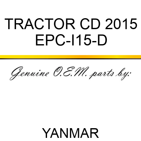 TRACTOR CD 2015 EPC-I15-D