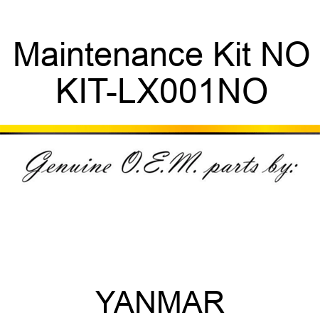 Maintenance Kit NO KIT-LX001NO