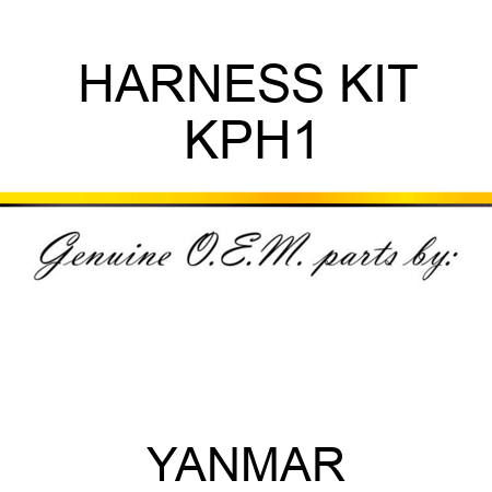 HARNESS KIT KPH1