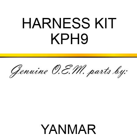 HARNESS KIT KPH9
