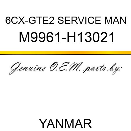 6CX-GTE2 SERVICE MAN M9961-H13021