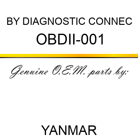 BY DIAGNOSTIC CONNEC OBDII-001